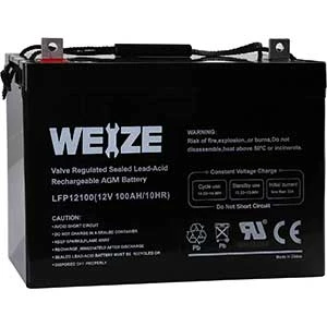 Weize 12V 100AH Deep Cycle AGM SLA VRLA Battery For Solar System