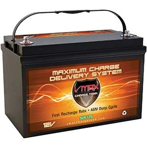 Vmaxtanks VMAXSLR125 AGM 12V 125Ah SLA Rechargeable Deep Cycle Battery