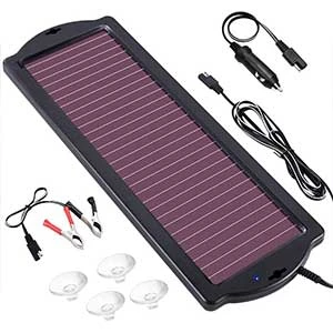 POWOXI 1.8W 12V Solar Car Battery Charger Maintainer