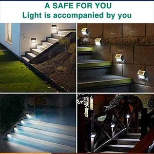 JSOT, Wireless Solar Powered Deck Lights 